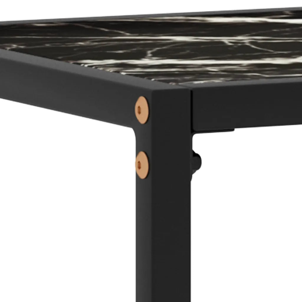 Tavolo Consolle | Tavolo d'Ingresso Nero 80x35x75 cm in Vetro Temperato