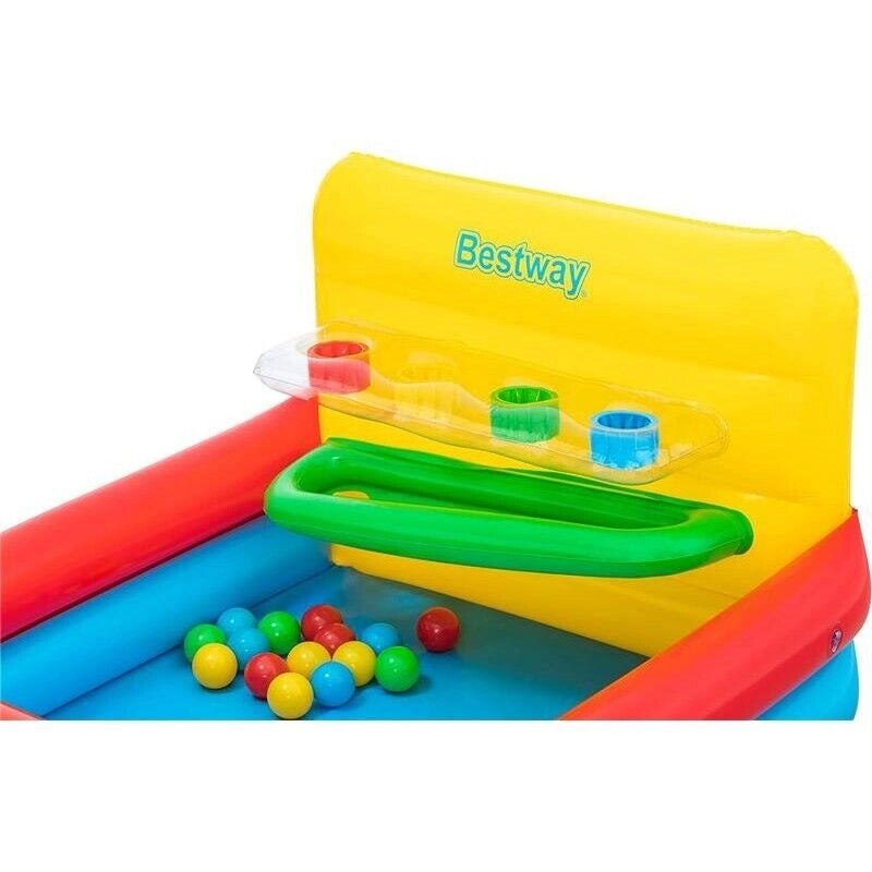 BESTWAY PISCINA CON PALLINE SORT 'N PLAY GIOCO EDUCATIVO 104X94X60 CM CON PALLINE 15 PZ GONFIABILE