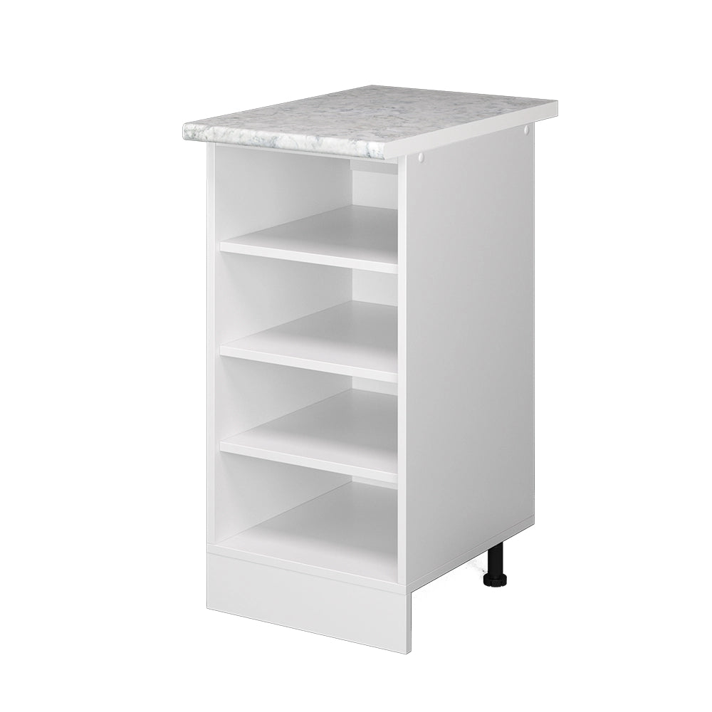 Scaffale da cucina R-Line Bianco/Bianco 40 cm, PL Marmo Vicco