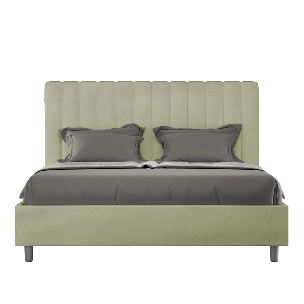 Letto Matrimoniale Francese 140x190 cm Senza Rete Agueda Tè verde