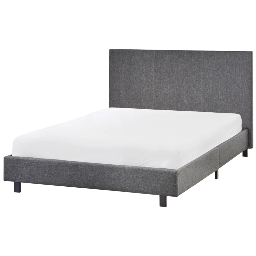 Letto con testiera piccola 120 x 200 cm in tessuto grigio design moderno