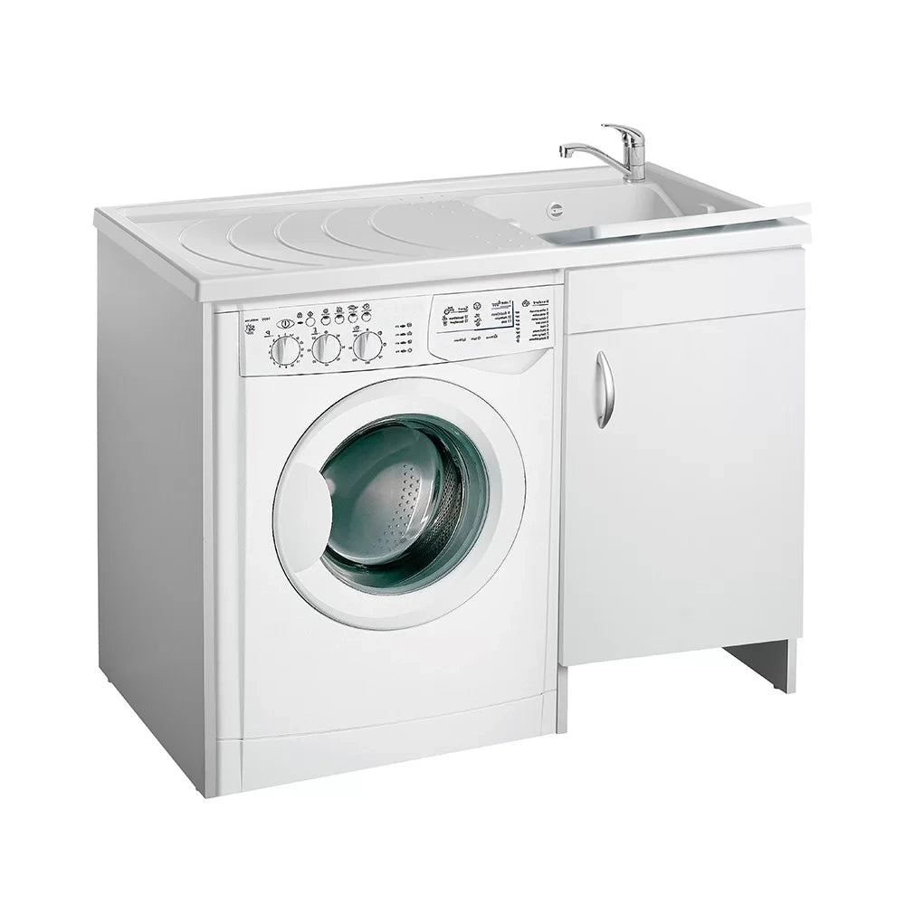Coprilavatrice bianco 109x60 cm versione destra - Serie Eco