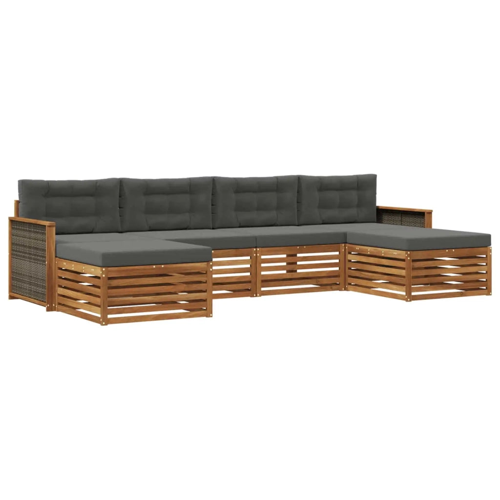 Set di divani da esterno 6 pz Legno di Acacia Massello 3383680