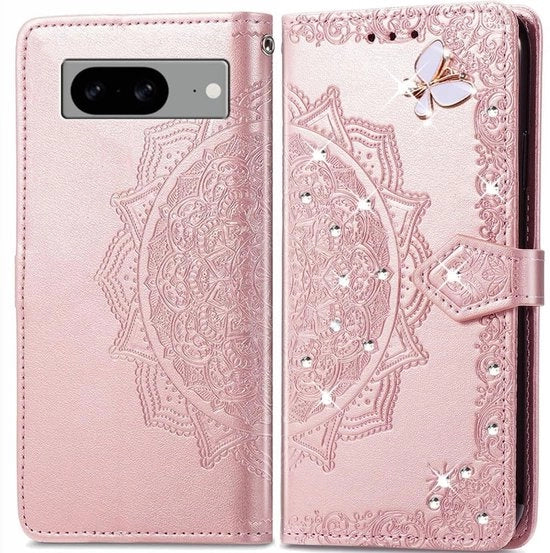 Custodia per Google Pixel 7 - Cuoio PU - Protezione con slot per carte - Copertura flessibile TPU - Materiale di alta qualità - Modello per Google Pixel 7