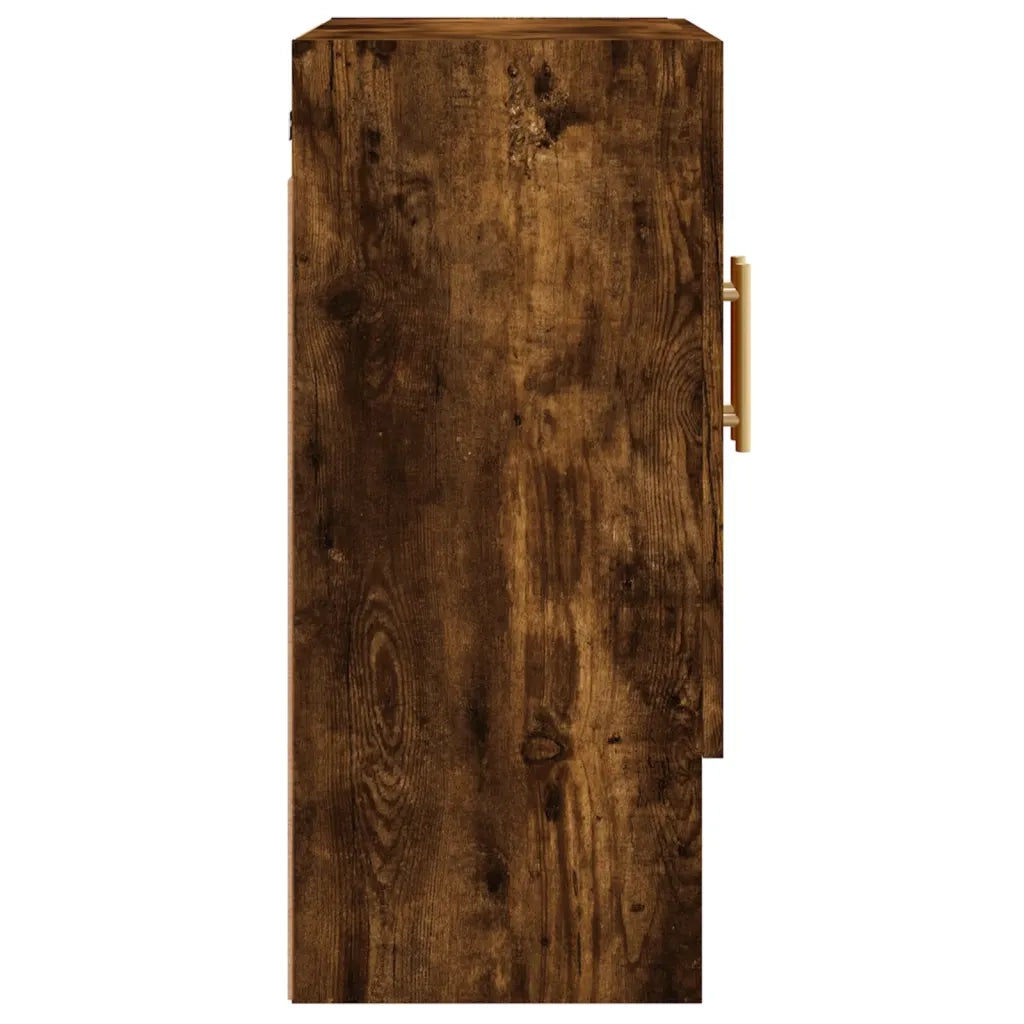 Armadietto a Muro | Mobile a Parete Rovere Fumo 60x31x70 cm in Legno Multistrato