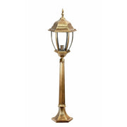 Trade Shop - Lampione Giardino Bronzo 870mm Lanterna In Vetro E27 Luce Esterno Alluminio Es39 -