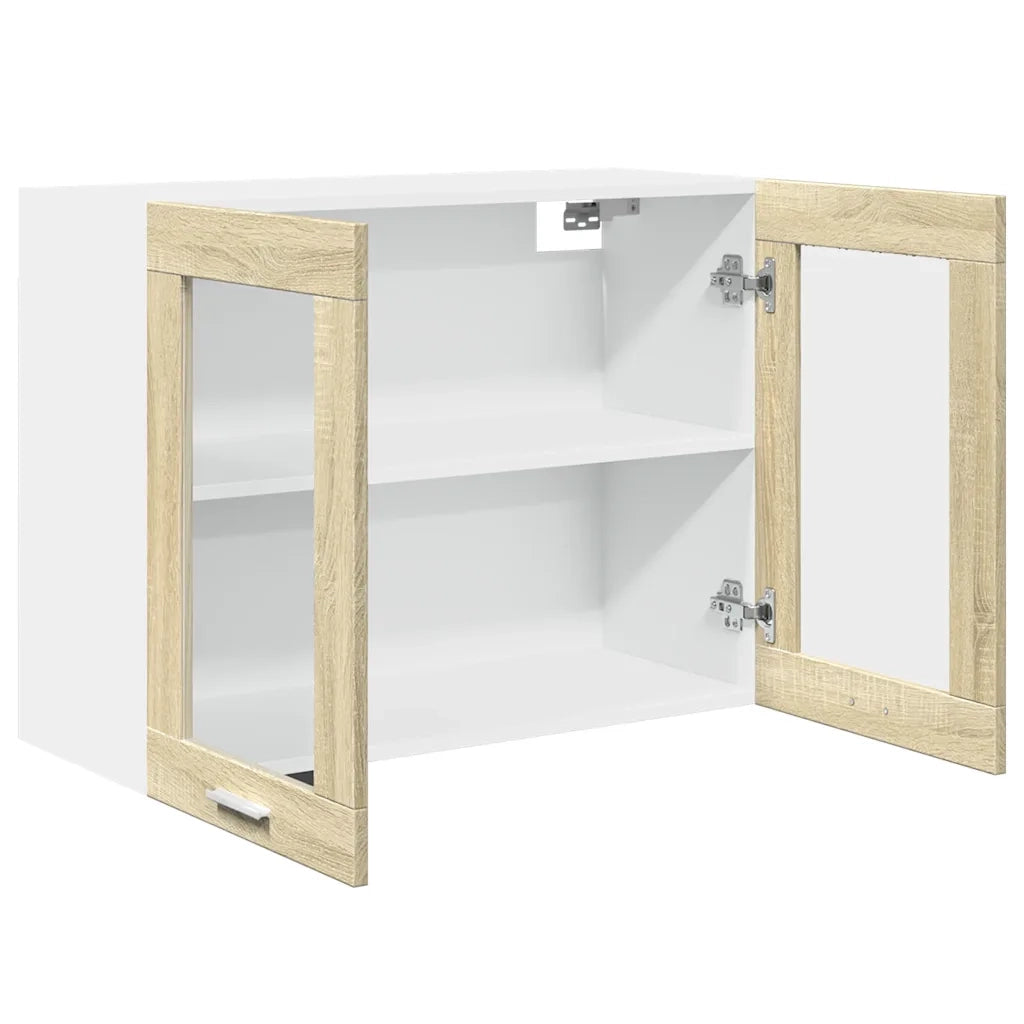 Mobile Pensile Â“LyonÂ” Vetro Rovere Sonoma 80x31x60cm