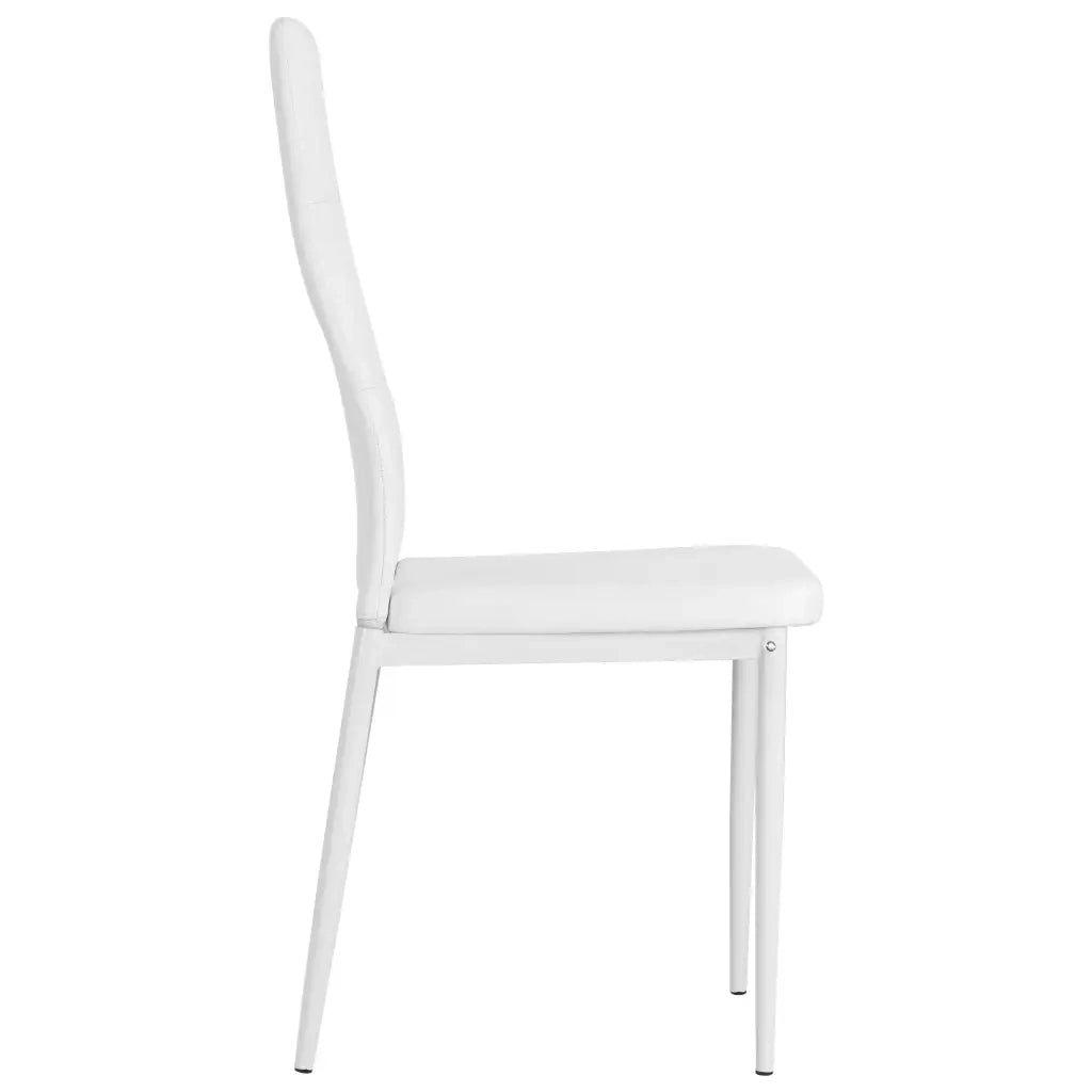 Sedie da Pranzo 4 pz Bianche in Similpelle cod mxl 12092