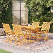Set da Pranzo da Giardino 5 pz in Legno Massello di Teak 3059535