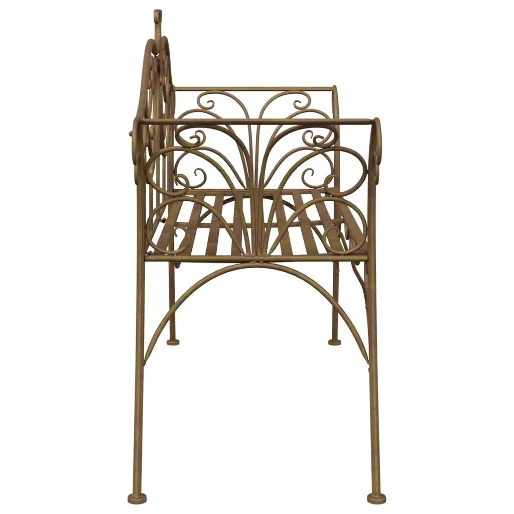 Panchina da giardino 2-Numero di posti 130 x 47 x 90 cm Acciaio 42029543