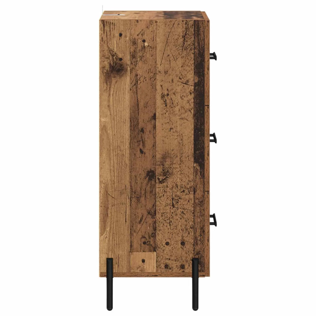 Credenza | Madia | Buffet da pranzo | Armadio da pranzo Legno vecchio 34 x 34,5 x 90 cm Legno multistrato