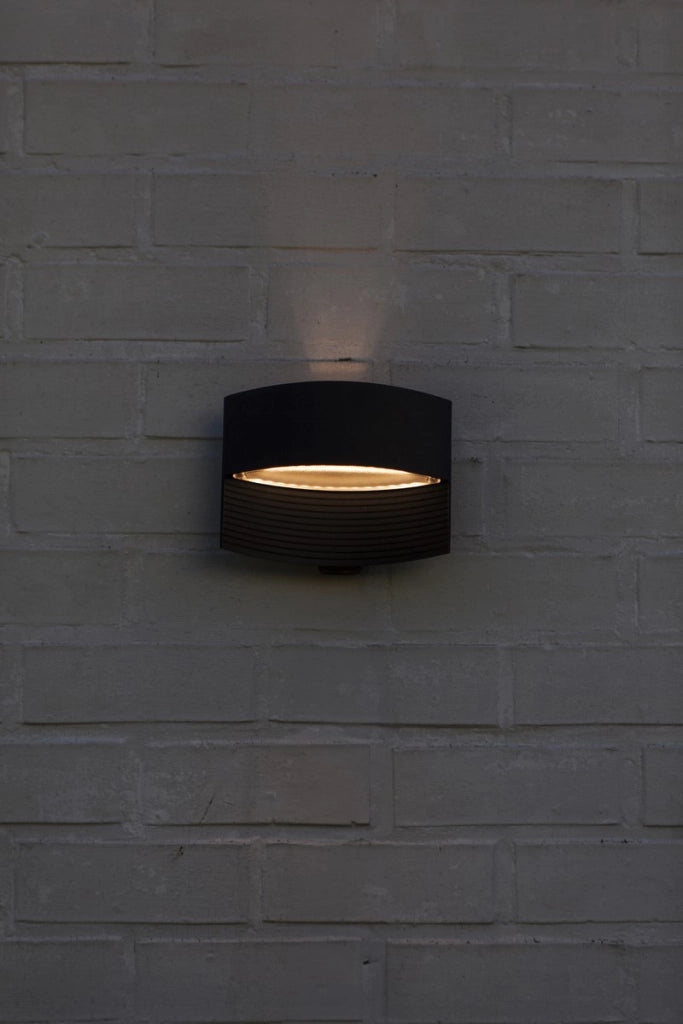 Applique LED esterna LOTUS nera IP54 8,5W Lutec