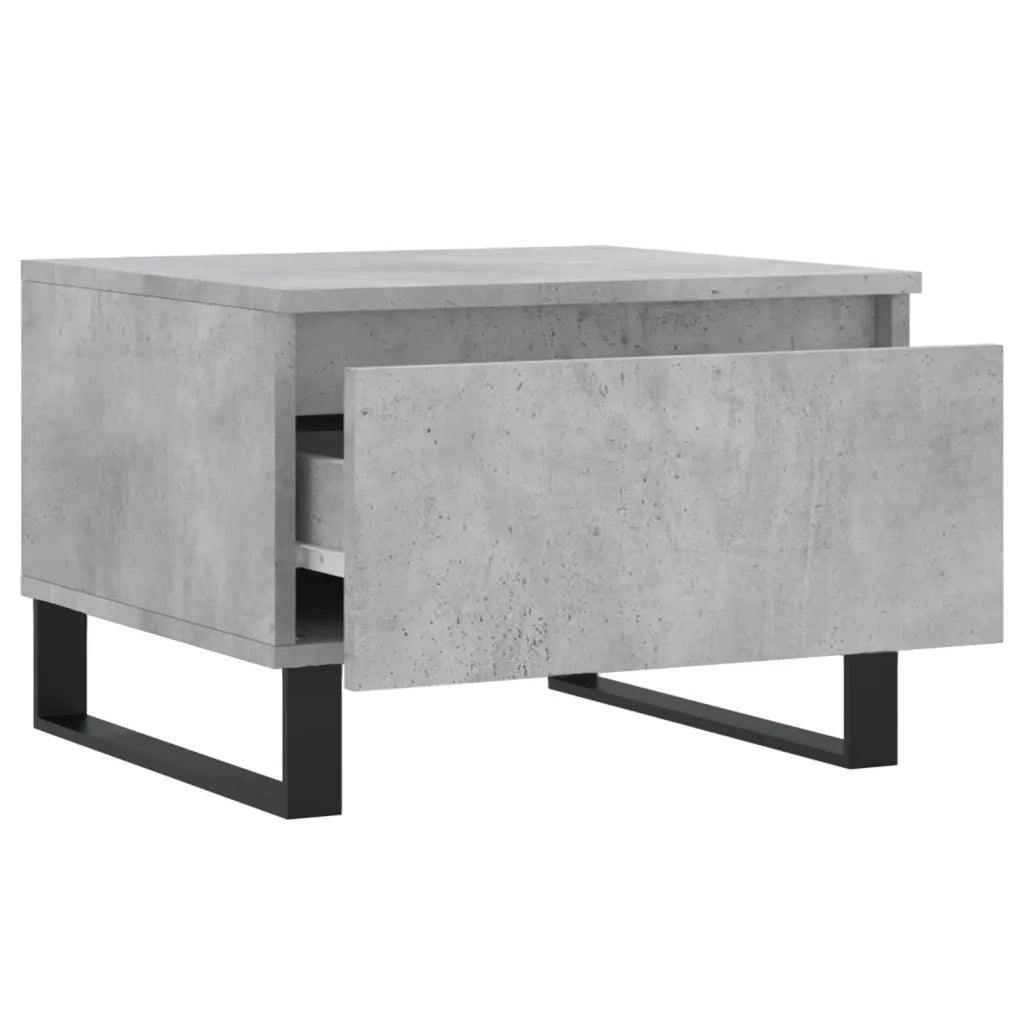 2 pz Tavolini salotto | Tavolino da caff¨¨ | Tavolino da Soggiorno Grigio Cemento 50x46x35 Legno Multistrato