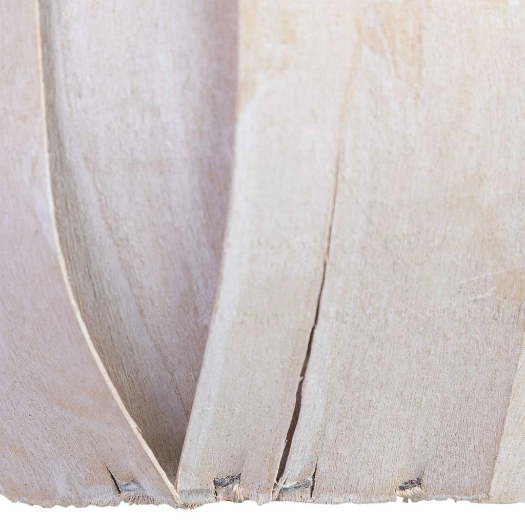 Cesto tondo in legno bianco 16x16x15h cm