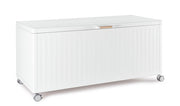 Baule Contenitore da Esterno 164,8x72x70h cm Apertura Facile e Ruote in Alluminio Ocean M Bianco