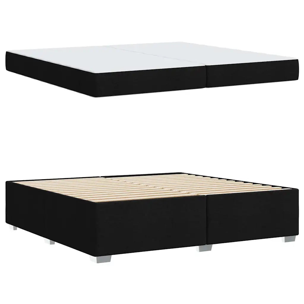vidaXL Struttura del letto Nero 200 x 200 cm Tessuto