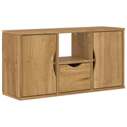 Mobile porta TV con pratico cassetto portaoggetti 79 x 24 x 40 cm stile rustico legno di pino massiccio 02_0058052