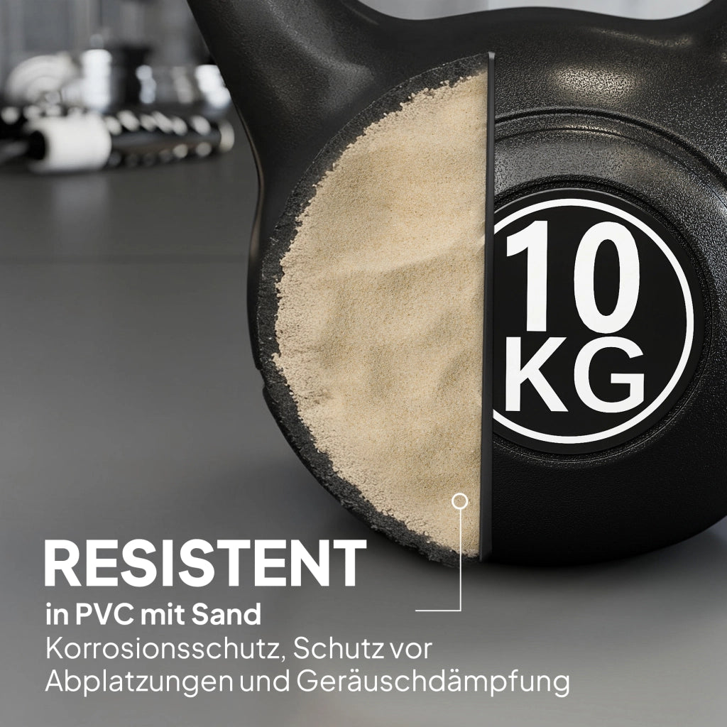 Kettlebell Kugelhantel 10 kg ¨C zephmum ¨C 10 kg Nero
