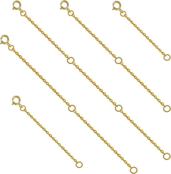 Verlengkettinge in acciaio inossidabile 50 mm 75 mm 100 mm 130 mm 150 mm con chiusure a U per catene per bracciali per gioielli da realizzare autonomamente