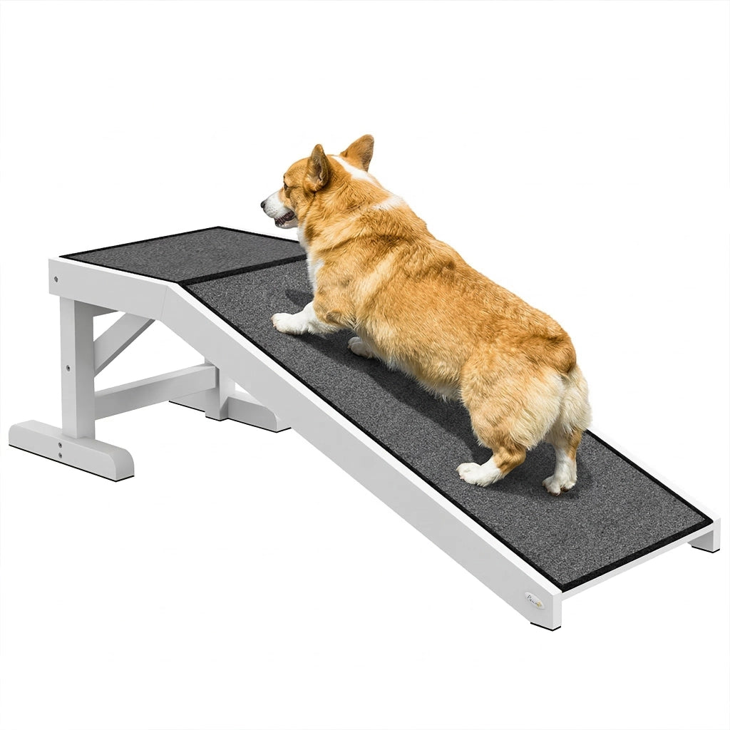 Rampa per animali domestici antiscivolo ¨C Xylo ¨C 125x40x35,5cm legno di pino