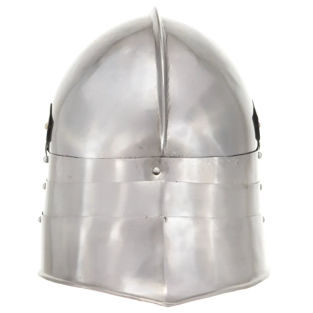 Elmo da Cavaliere Medievale Antico LARP in Acciaio Argento 286214