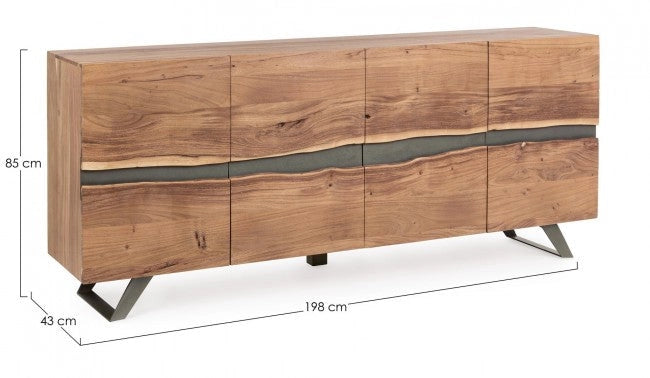 Credenza 4 Ante 198x43x85h cm Aron