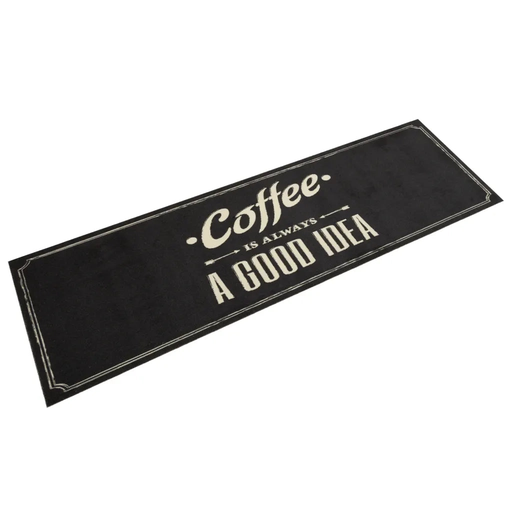 Tappeto da Cucina Lavabile Testo CaffÃ¨ 45x150 cm in Velluto