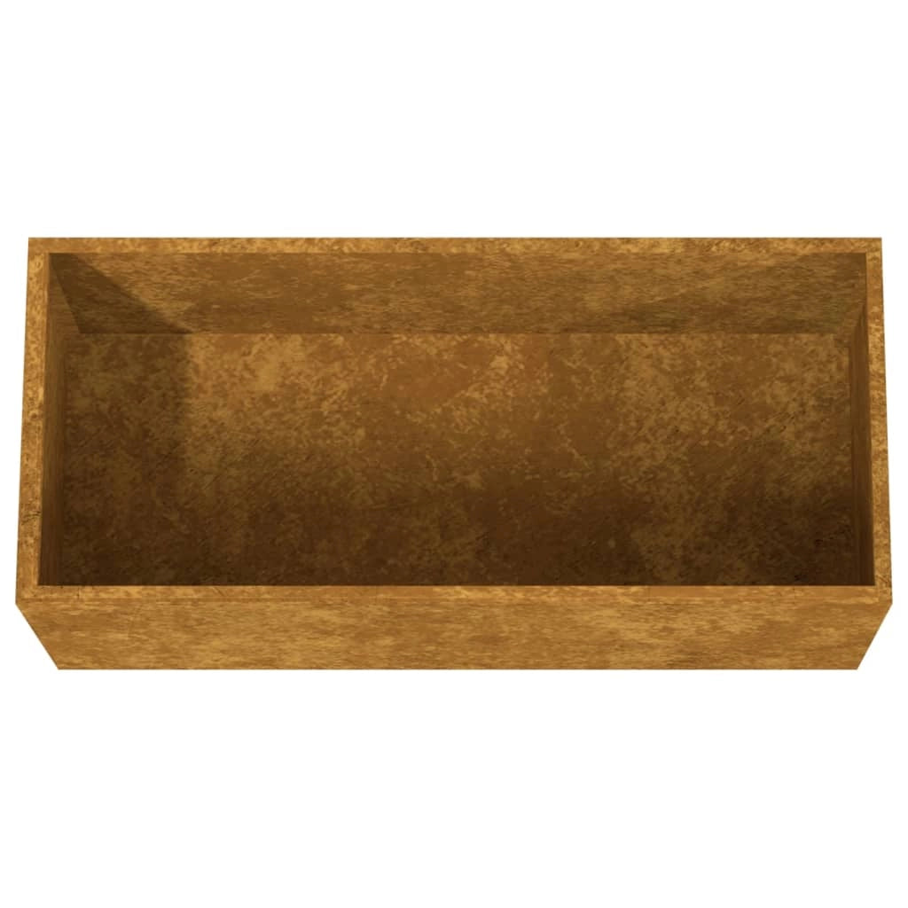 Fioriera rialzata per piante e fiori terrazza giardino 62 x 30 x 29 cm acciaio corten marrone 02_0037740