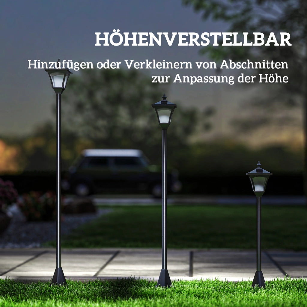 Lampada da Giardino a LED Solare 30 Lumen ¨C Zephmum ¨C Nero 120 cm