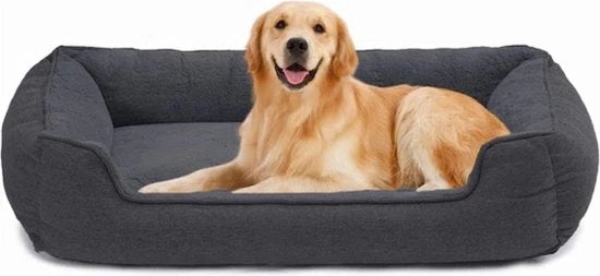 Cuscino per cani - Bancopassaggio per cani rimovibile e lavabile grigio scuro - 110 x 86 x 26 cm