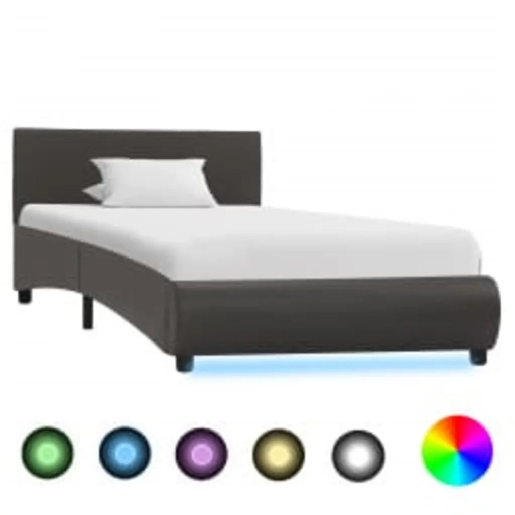 Giroletto con LED Grigio in Similpelle 90x200 cm  cod mxl 59591