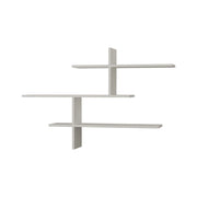 Scaffale da parete in legno "Leo" - 123 x 22 x 80 cm - Bianco