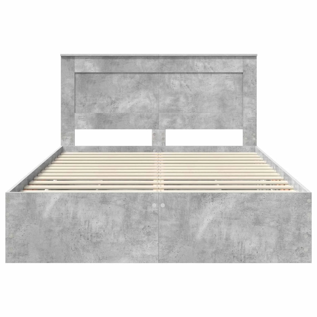 Struttura del letto con cassetto Grigio cemento 160 x 200 cm 3410164