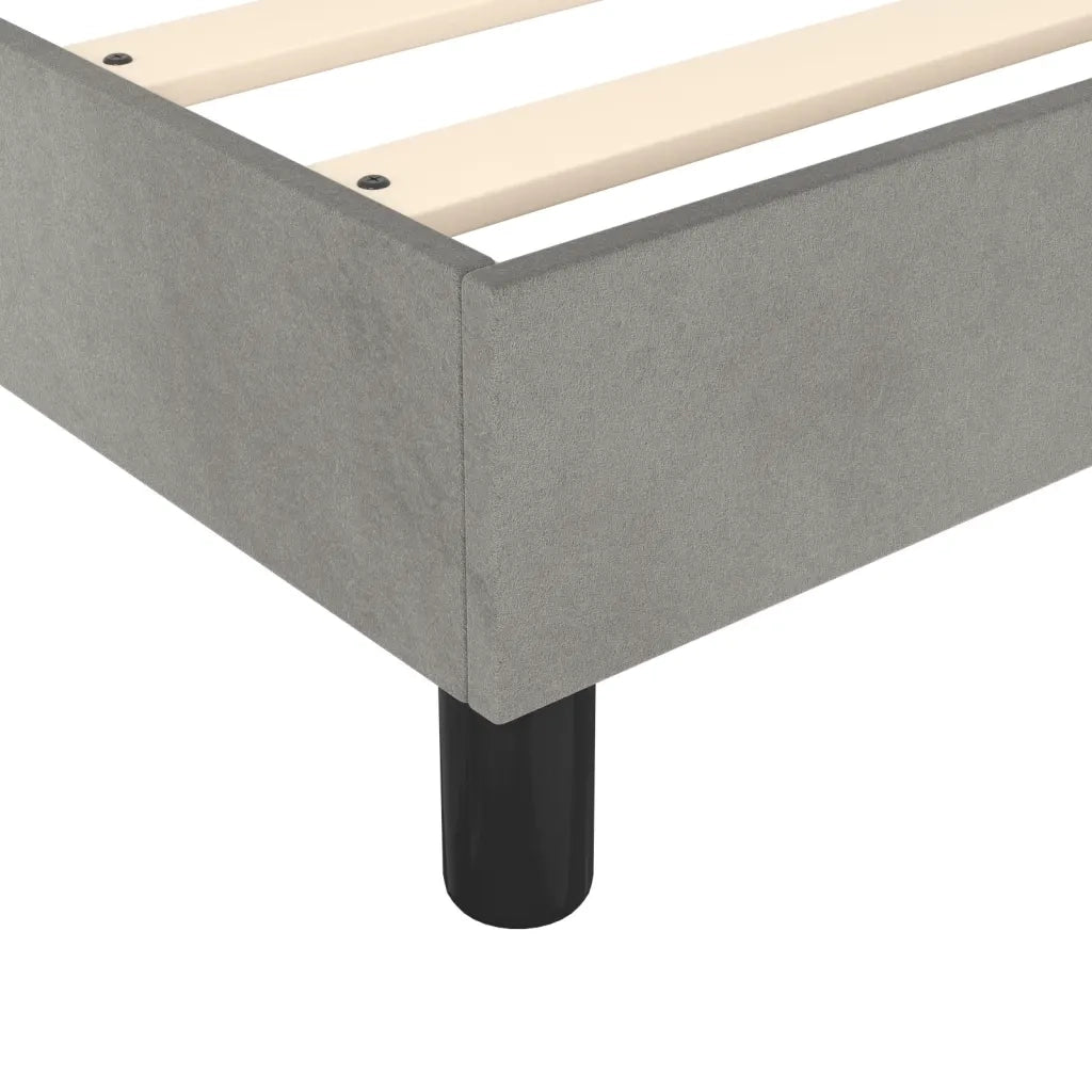 Struttura Letto a Rete a Molle-Giroletto Grigio Chiaro 200x200 cm Velluto 414315