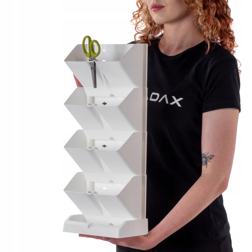 KADAX Vaso da fiori verticale a cascata a 4 moduli con supporto