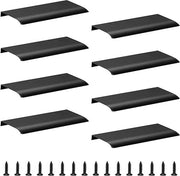 Set di 8 carrello di stile moderno con maniglie nascoste, 200 mm, nero