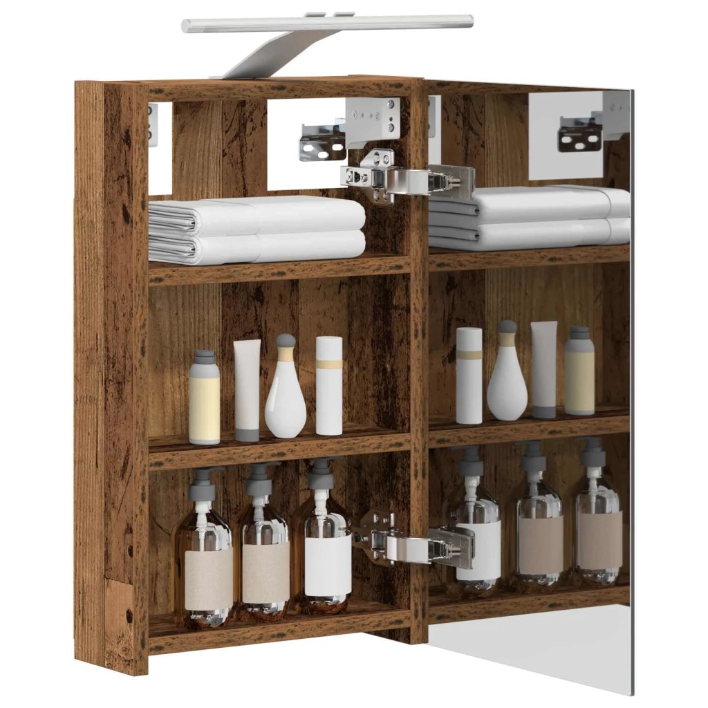 Mobiletto per specchio da bagno Legno vecchio 30 x 10,5 x 50 cm