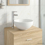 Lavabo con rubinetto e scarico Cromato 32 x 32 x 13 cm Ceramica 890242