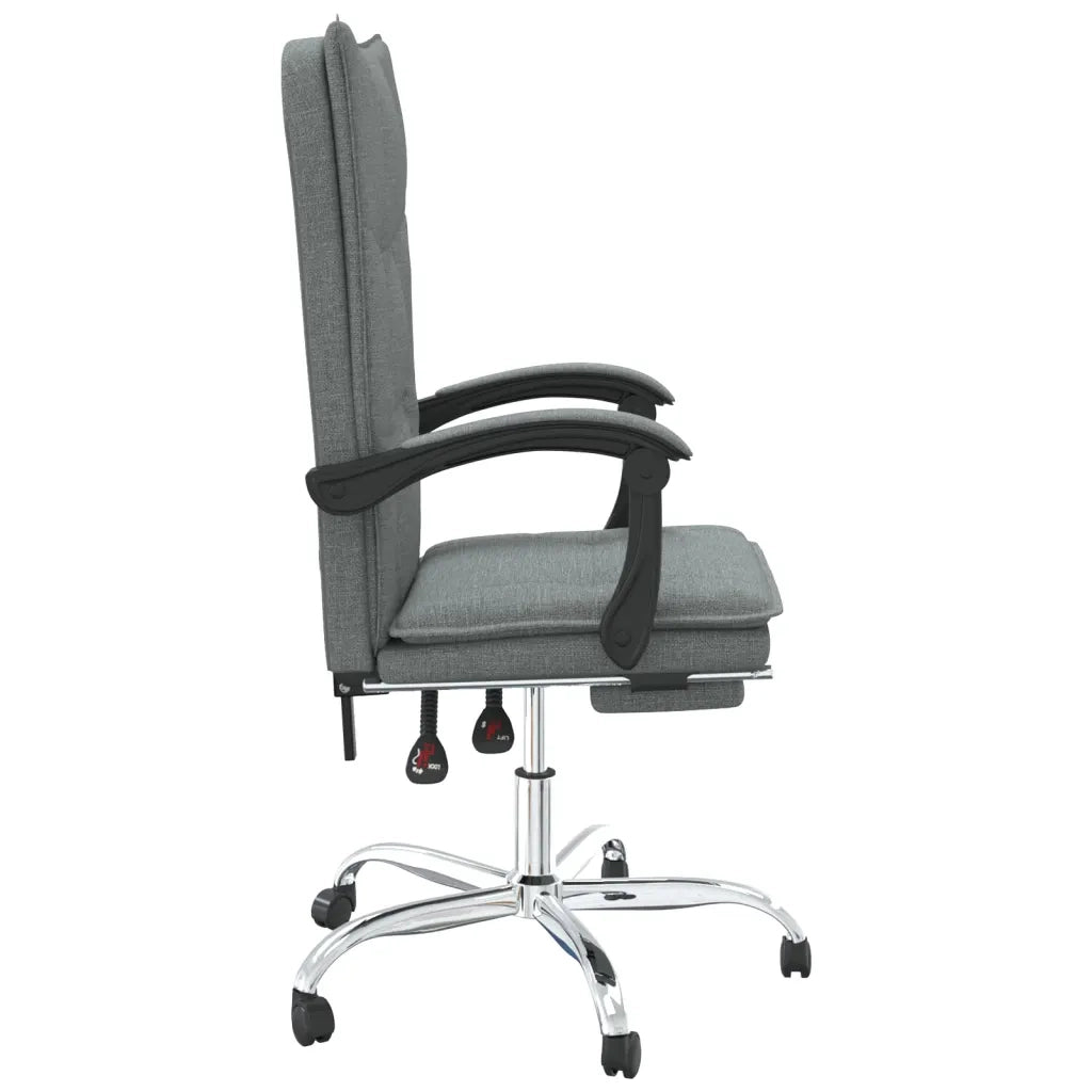 Sedia da Ufficio Reclinabile Grigio Scuro in Tessuto cod mxl 33489