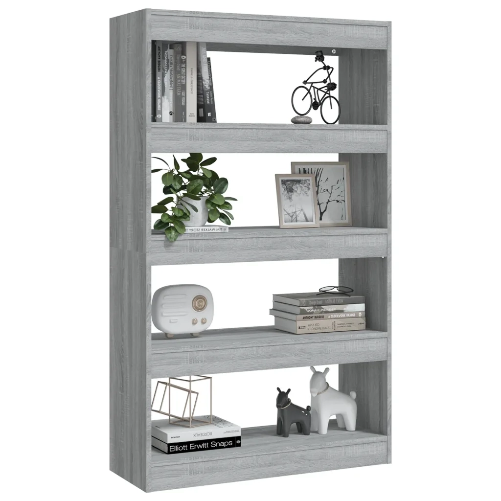 Libreria/Divisorio Grigio Sonoma 80x30x135 cm in Truciolato 813621