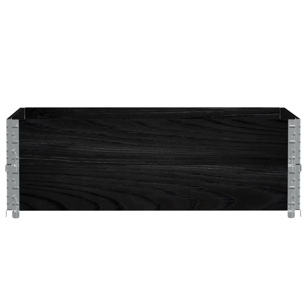 Fioriera da Giardino Nera 120x80 cm Legno Massello di Pino 3295848