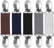 Clip antiscivolo per abbigliamento - 5 pezzi - Tessuto in poliestere e metallo - 13 cm x 2,5 cm