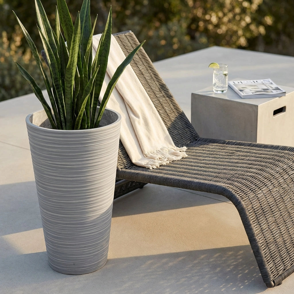Vaso grande in Fibra sintetica cm 41x41x60 - KAM