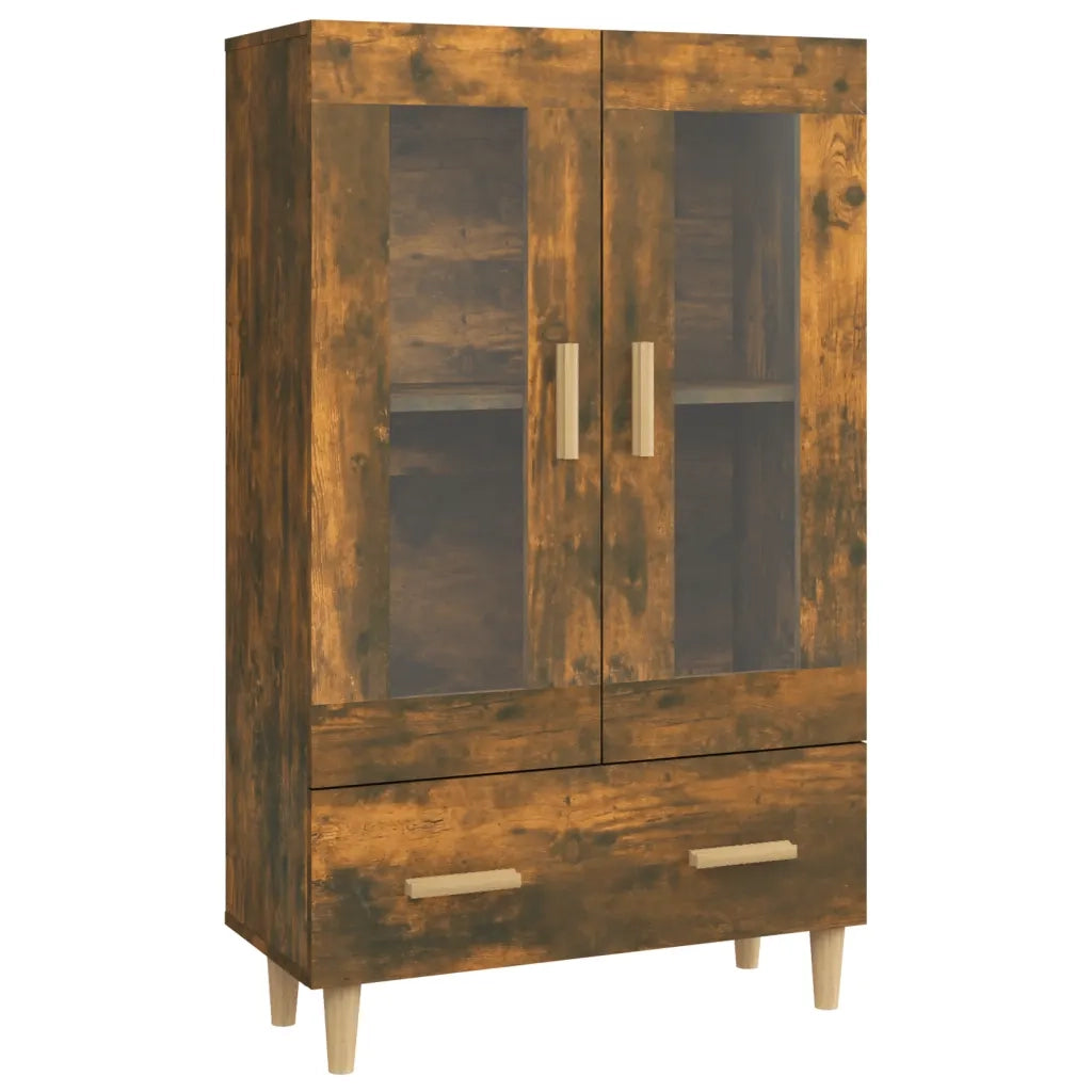 Credenza Rovere Fumo 70x31x115 cm in Legno Multistrato 817477