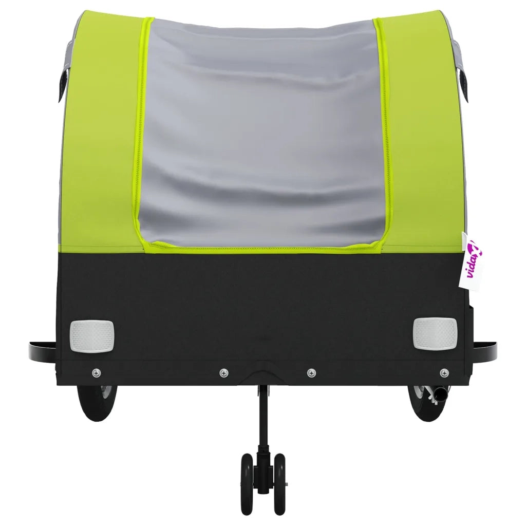 Rimorchio da Bici Nero e Verde 45 kg in Ferro 94158