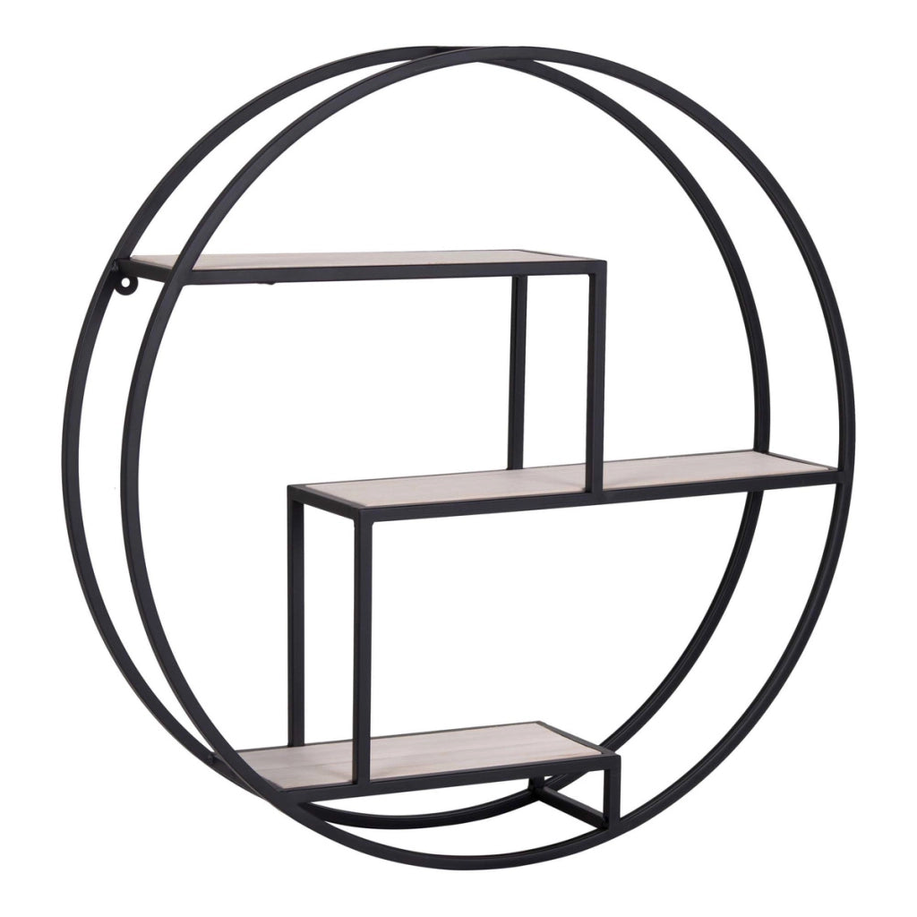 Mensola Rotterdam, Nero, Legno, 14x62x62 cm