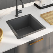 Lavello da Cucina Lavorato a Mano Nero in Acciaio Inox 145083
