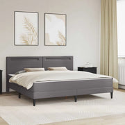 Struttura del letto con testiera Grigio 200 x 200 cm Similpelle