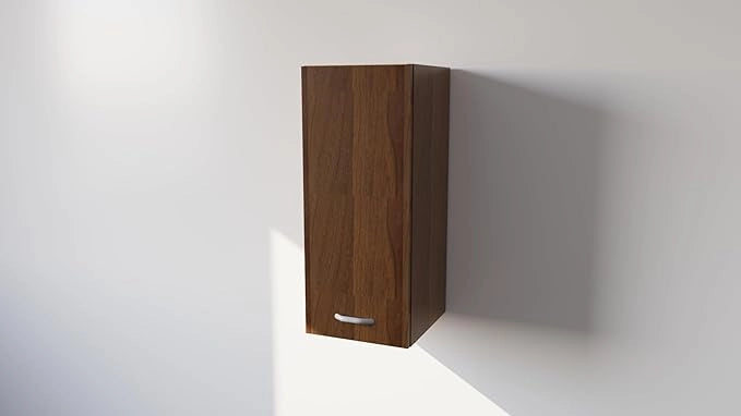 Pensile Cucina  in Legno Nobilitato Noce Mobile Alto con 1 Anta, Pensile Componibile Moderno Made in Italy (H60XL30XP32cm)
