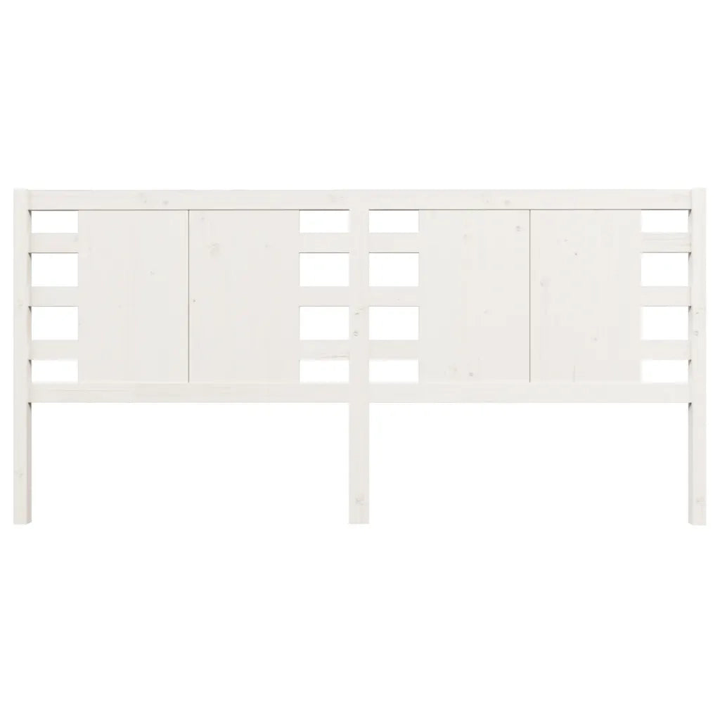Testiera per Letto-Testata-Testiera Decorativa Bianca 206x4x100 cm Legno Massello di Pino 528623